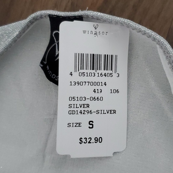 Glitter Silver Bodycon Dress - Picture 3 of 3